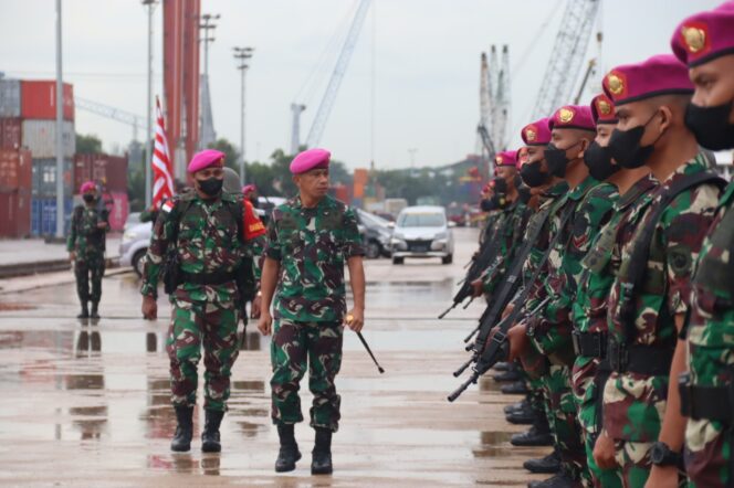 
 88 Prajurit Batalyon Yonif Marinir 10/SBY Berangkat Penugasan Ke Pulau Terluar