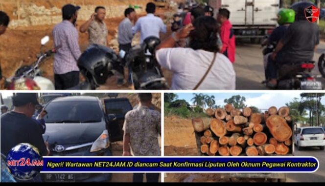 
 Ngeri! Pegawai Kontraktor Proyek Pelebaran Jalan BP Batam Ancam Wartawan Saat Konfirmasi