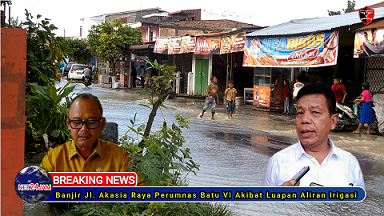
 Banjir!! Warga Perum Batu VI Desak Pemerintah Normalisasi Saluran Air Jalan Akasia Raya