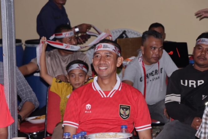
 Polres Sergei Gelar Nobar Bersama Wartawan di Laga Final AFF U-23 Indonesia vs Vietnam