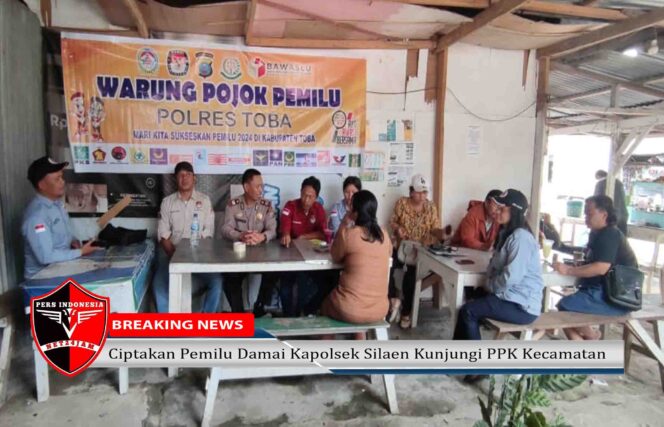 
 Jaga Persatuan Dan Kesatuan Ciptakan Pemilu Damai Polres Toba Kunjungi PPK Kecamatan