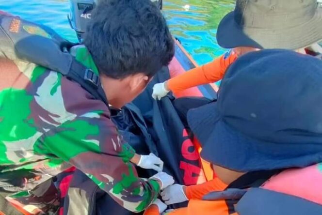 
 Prajurit Yonmarhanlan VI Temukan Korban Laka Laut di Perairan Selayar
