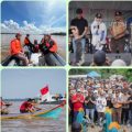 BPBD kawal Rombongan Bupati pada acara Lomba Dayung Sampan di Kecamatan Panai Hulu.