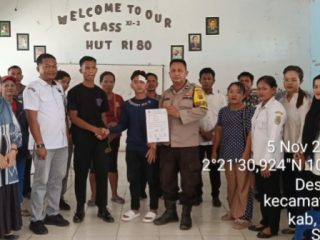 Bhabinkamtibmas Polsek Bilah Hilir Polres Labuhanbatu Mediasi Kasus Penganiayaan Antar Pelajar