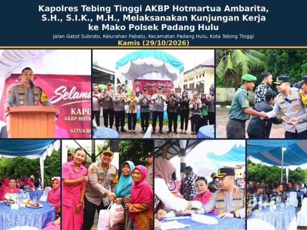Kapolres Tebing Tinggi Kunjungi Polsek Padang Hulu, Tekankan Pemberantasan Narkoba